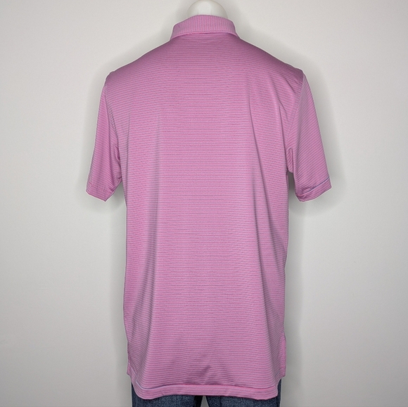 Peter Millar Summer Comfort Pink Purple Striped Short Sleeve Polo Shirt M - Picture 5 of 8